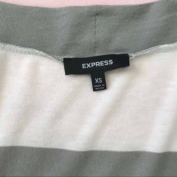 Express Gray/White Striped Cardigan - Picture 5 of 7